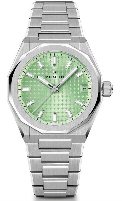 Replica Zenith Watch Defy Skyline 36 Steel Green 03.9400.670/61.I001